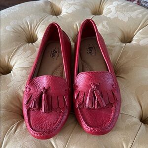 G.H. Bass & Co. Red Leather Loafers